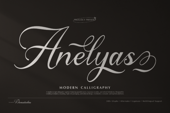 Anelyas: A Modern Calligraphy Font for Editorial Design