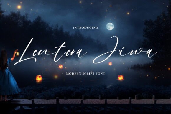 Lentera Jiwa: A Modern Script Font for Editorial Elegance