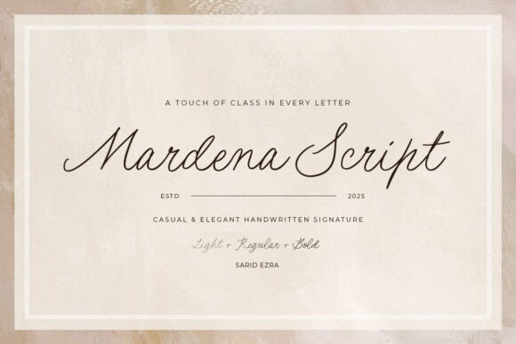 Mardena Font: A Signature Script for Branding Work