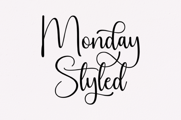 Monday Styled: A Script Font for Elegant Branding and Design