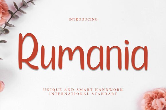 Rumania Script Font: Handcrafted Typeface for Small Business Branding