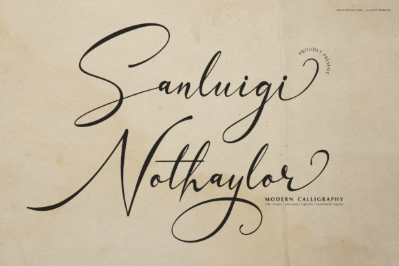 Sanluigi Nothaylor: A Modern Calligraphy Font for Your Brand