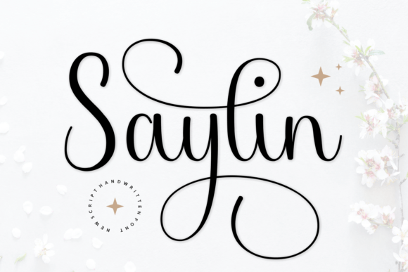 Saylin: A Handwritten Script Font for Handmade Products